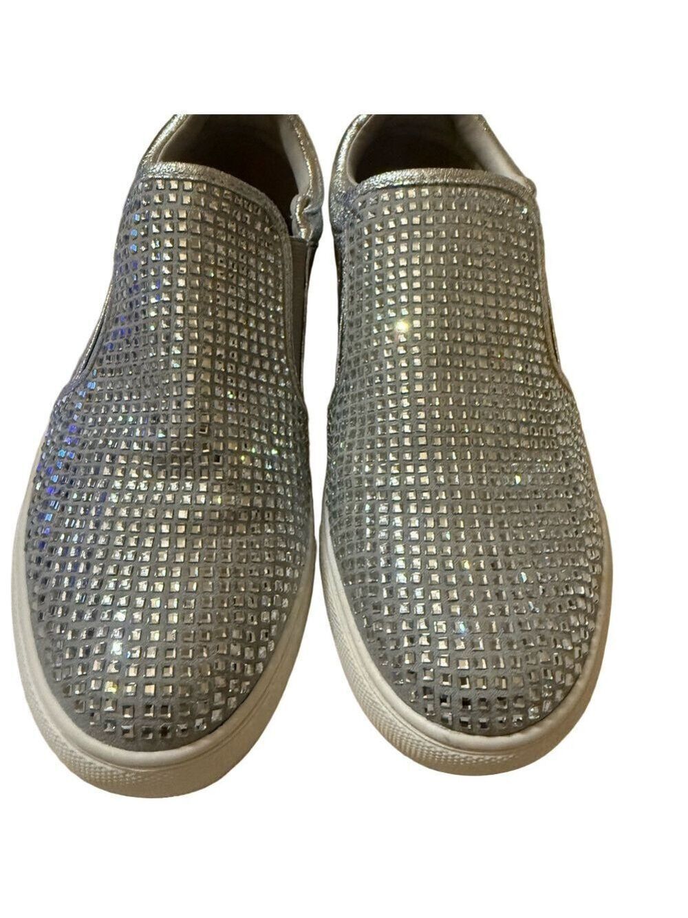 Steve Madden Metallic Silver Slip-On Shoes